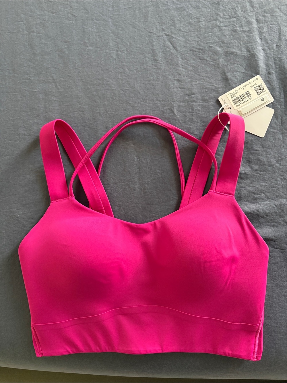 NWT LULULEMON Like A Cloud longline bra in NEW color PINK FLARE! Size 4D/DD